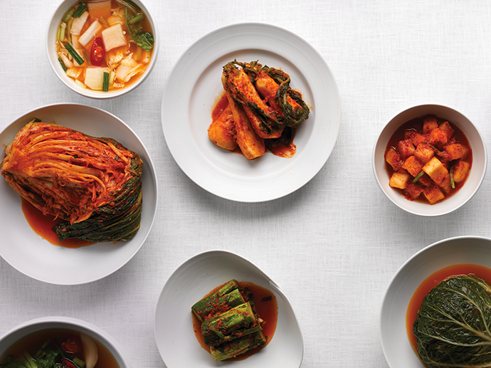 Various kinds of kimchi